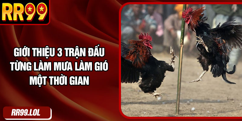Giới thiệu 3 trận đấu từng làm mưa làm gió một thời gian